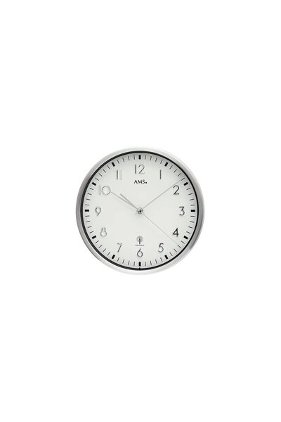 AMS Ceas de perete 5912, cuarț, alb, analogic, modern