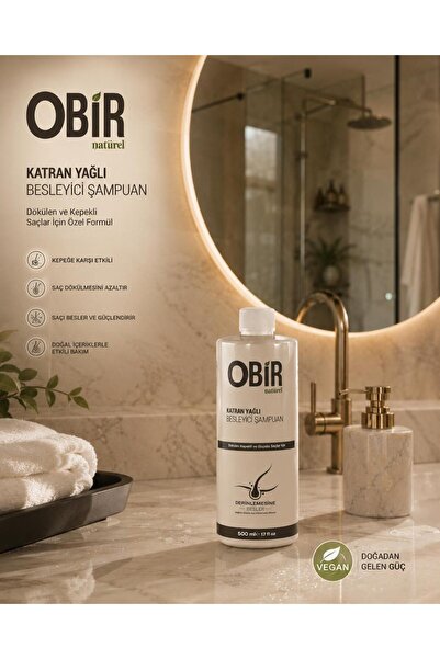 OBİR NATÜREL Obi̇r Shampoo Tar Oily 500 ml