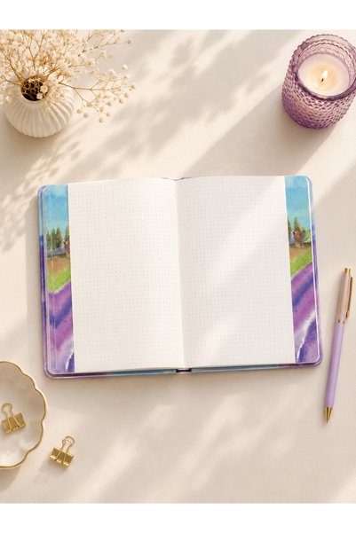 Lizy Caiet cu copertă rigidă, design elegant - 15x21cm - pagini izometrice și plane