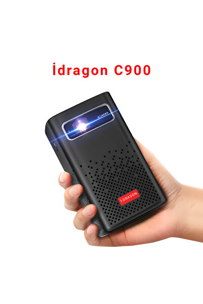 idragon C900 Mini Taşınabilir Projektör Android 9 150ANSI Lümen DLP Wifi 3D 1...