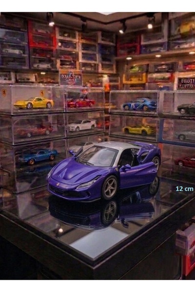 OYUNCAKSAHİLİ Ferrarı 296 Gtb Diecast Metal Tarz 12cm Koleksiyon Çekbırak Dem...