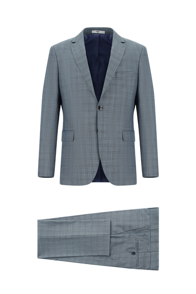 Kiğılı 6 Drop Regular Fit Standard croială Costum în carouri