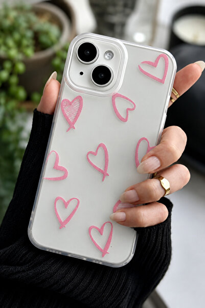 Go Aksesuar Iphone 13 - 14 ve 15 Uyumlu Darbe Önleyici Mat Şeffaf Baskılı Sil...