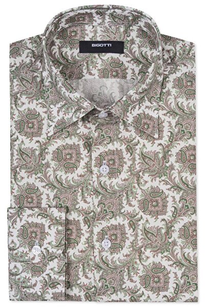 Bigotti Camasa Slim Alba print floral