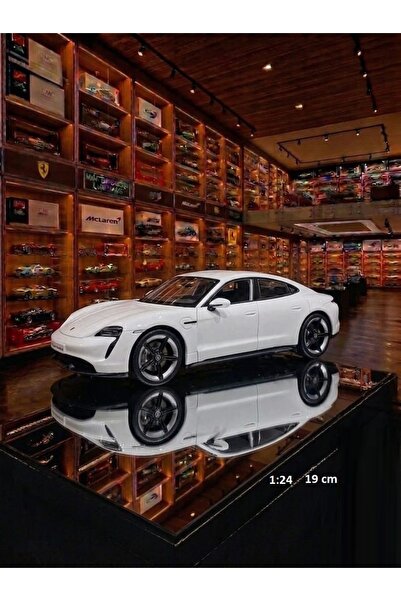 OYUNCAKSAHİLİ Porsche Taycan Turbo S Diecast 1.24 Ölçek Koleksiyon 19cm Orjna...