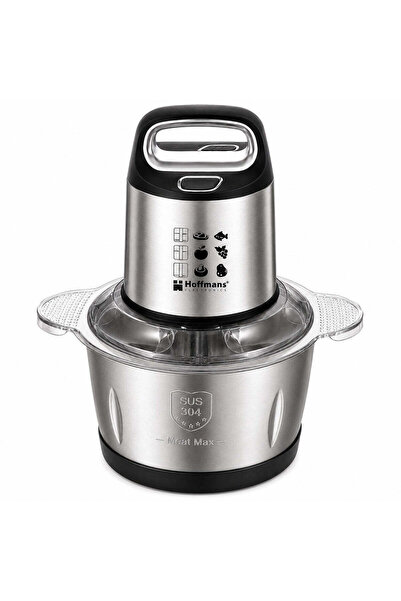 hoffmans Electric Chopper HM-8847, 1800W, 3.5L SUS304 Stainless Steel Bowl, 4...