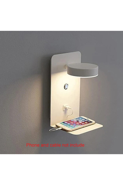 Choice WHITE LED Wall Light Interior Mobile Phone Charging USB Wall Lamps Wit...