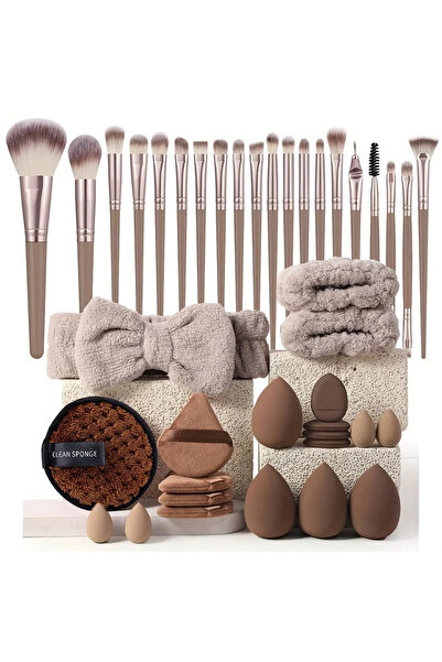 Choice26 40pcs brown 13/33pcs beauty set makeup kit large and small beauty sp...