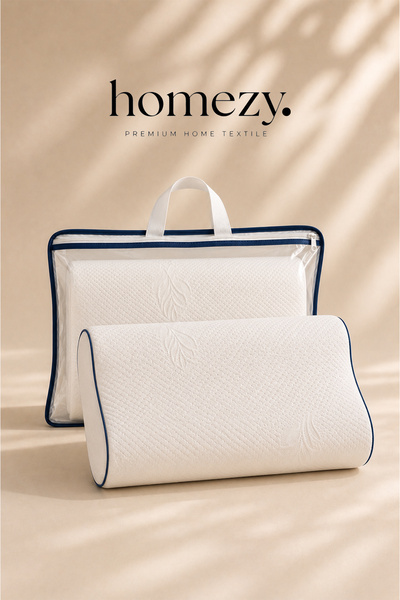 Homezy Pernă Visco cu geantă specială | Pernă Visco Diamant 30x50cm cu Suport...