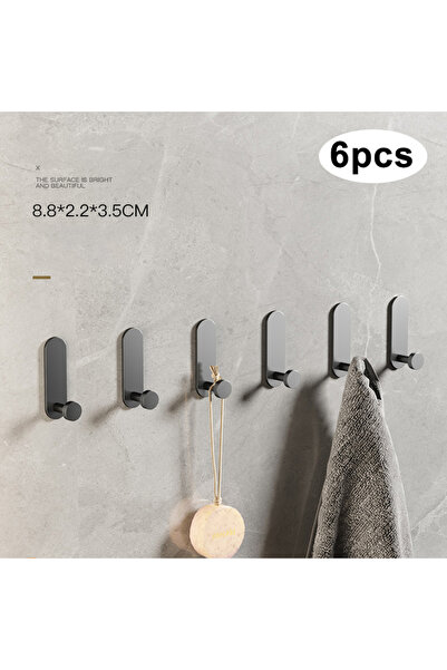 Choice Grey 6PCS 2-6Pcs Stainless Steel Bathroom Robe Hooks Superglue Adhesiv...