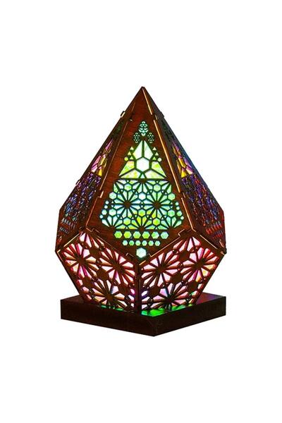 Choice مصباح طاولة بروجكتور LED بوهيمي RGB USB، جهاز عرض ملون، ديكور ليلي عتيق.