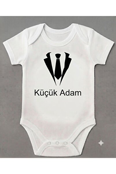 EYDUBABY Little Man Printed Snap Fastener Baby Bodysuit