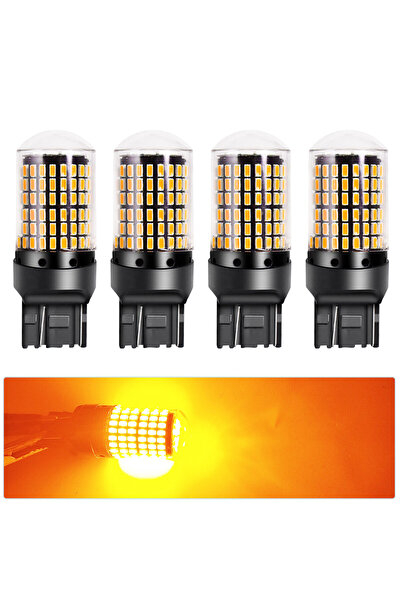 Choice 6000K 7440 W21W WY21W T20 Yellow 4 Pieces 7443 7440 360 Bulbs W21/5W 9...