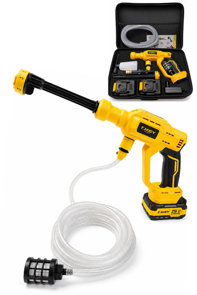 MSY professional 21V 3000mAH Akülü Basınçlı Yıkama Makinesi 2 Bataryalı Çanta...