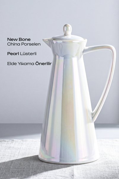 Perotti Pearl Porselen Lüster 21 cm Yağdanlık 500 ml
