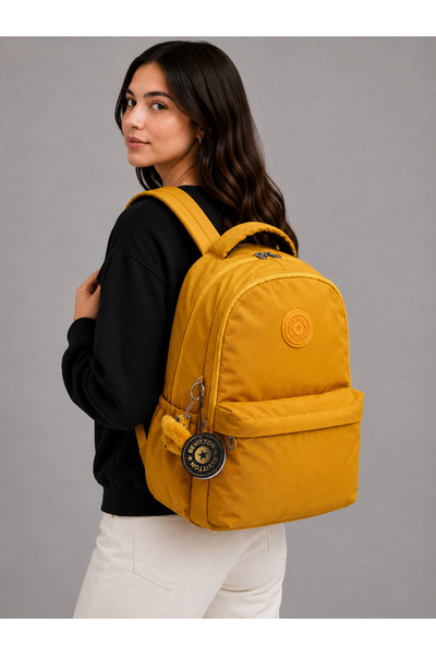Bevitton 2200 Mustard Water Resistant Schoolbag Unisex Daily School Backpack