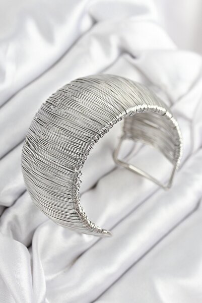 Inure Jewelry سوار نسائي من الأسلاك النحاسية موديل فضي اللون