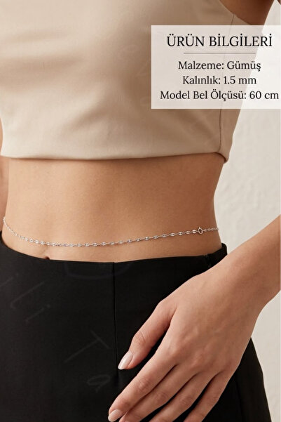SEVGİLİ TAKI 60cm |   Silver Lip (Lip) Chain Steel Waist Jewelry |   Glorius ...