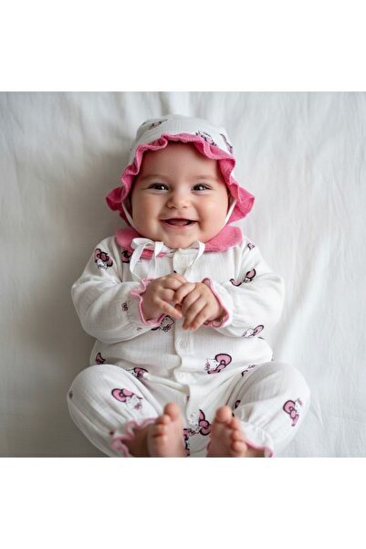 MİLAYS LİFE HOME COLLECTİON MİLAYS HELLO KİTTY DESENLİ 2 Lİ MÜSLİN TULUM VE Ş...