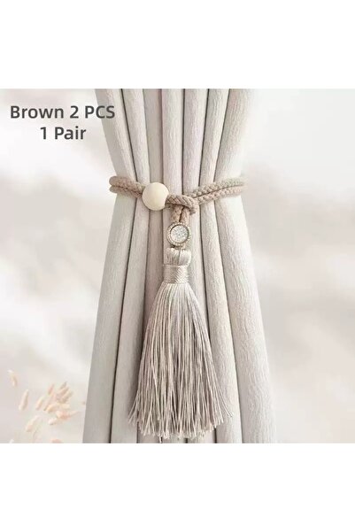 Choice Brown 2 PCS Adjustable Cotton Cord Curtain Tiebacks Curtain Straps Boh...