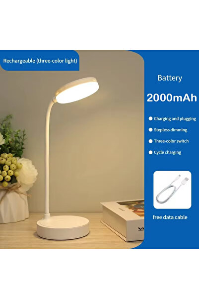 Choice Rechargeable Portable LED Desk Lamp Eye Protection 3 Modes Dimming for...