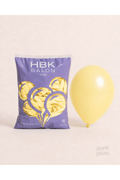 HBK Balon Makaron 11" Balloons Hbk Yellow 100Pcs