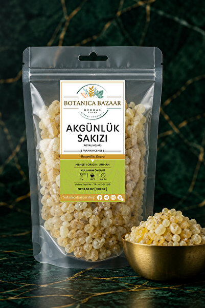 Botanica Bazaar Doğal Akgünlük Sakızı Parça Reçine 100 gr - Sığla Ağacı - Roy...