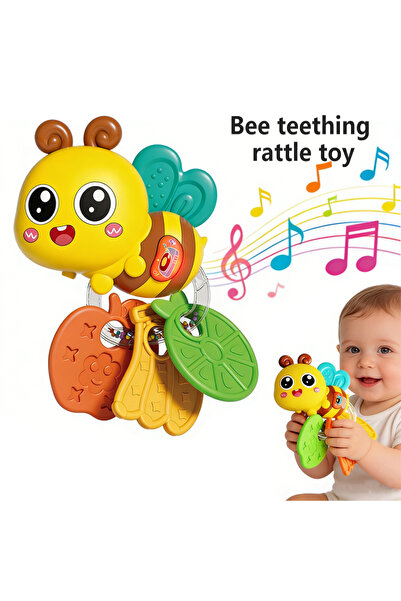 choice2 855-249A-BEE عضاضات وخشخيشات موسيقية تعليمية للرضع للأولاد والبنات، ل...