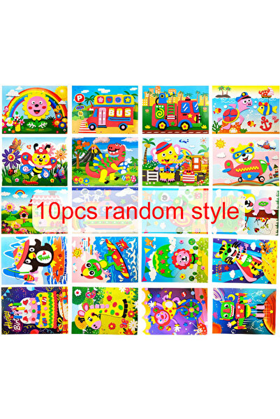 Choice1 10PCS random 5/10pcs 3D EVA Foam Sticker Toys DIY Cartoon Animal Puzz...