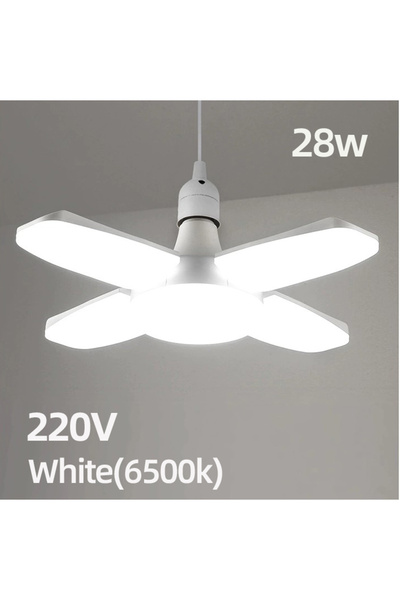 Choice 28W Cold White 220V E27 Fan Shape Foldable 28W LED Bulb AC220V/110V De...