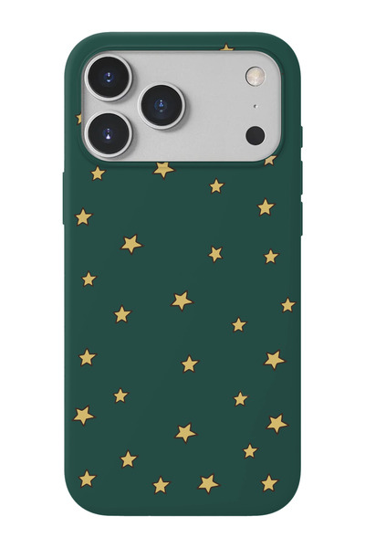 shoptocase iPhone 17 Pro Max Uyumlu Yıldızlar Desenli İçi Süet Lansman Telefo...