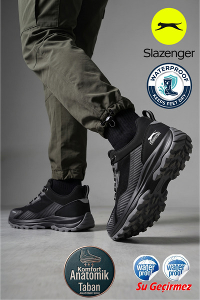 Slazenger ®   حذاء I Premium Wp الرجالي المقاوم للماء باللون الأسود للاستخدام...