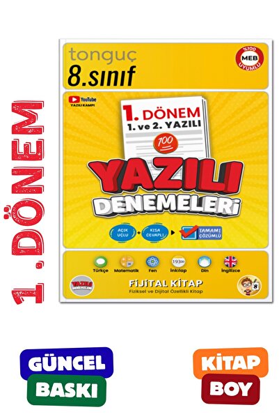 Tonguç Yayınları 8. Sınıf Yazılı Denemeleri 1. DÖNEM 1 ve 2. Yazılı
