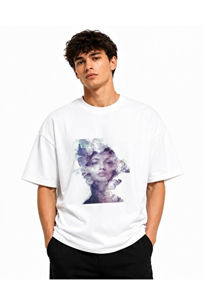 Inscriptie Ουνισέξ Βαμβακερό T-shirt Υψηλής Ποιότητας  "Αιθέρια Πορτρέτα "