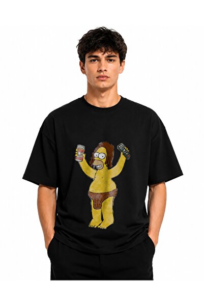 Inscriptie Tricou Unisex Bumbac Premium Casual " Homer Simpson, Tarzan "
