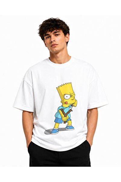 Inscriptie Tricou Unisex Bumbac Premium Casual " Bart Simpson sling "