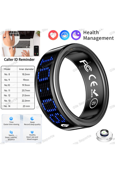 Choice21 13 Case-Black Call ID Reminder Smart Ring Display Screen and Touch,T...