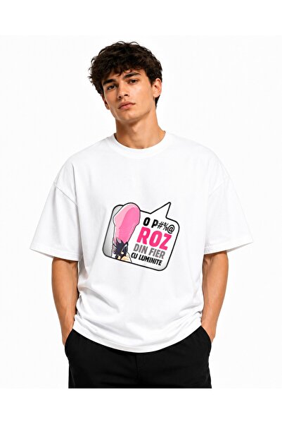 Inscriptie Tricou Unisex Bumbac Premium Casual " Roz din fier "