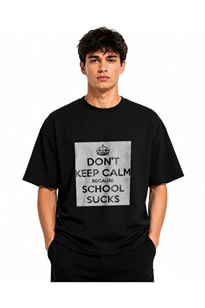 Inscriptie Unisex Βαμβακερό T-shirt Υψηλής Ποιότητας  "Η σχολή είναι κακή "
