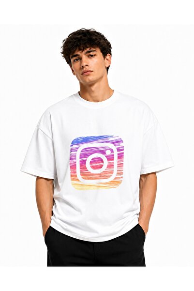 Inscriptie Tricou Unisex Bumbac Premium Casual " Instagram 2 "