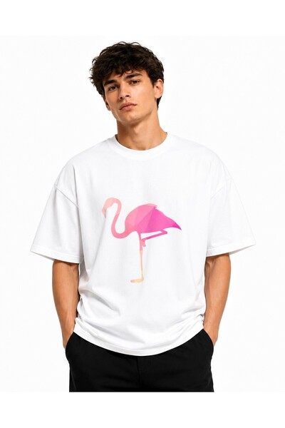 Inscriptie Ουνισέξ Βαμβακερό T-Shirt Υψηλής Ποιότητας "Φλαμίνγκο 12 "