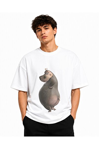 Inscriptie Ουνισέξ Βαμβακερό T-Shirt Υψηλής Ποιότητας  "Γυναίκα Ιπποπόταμος "