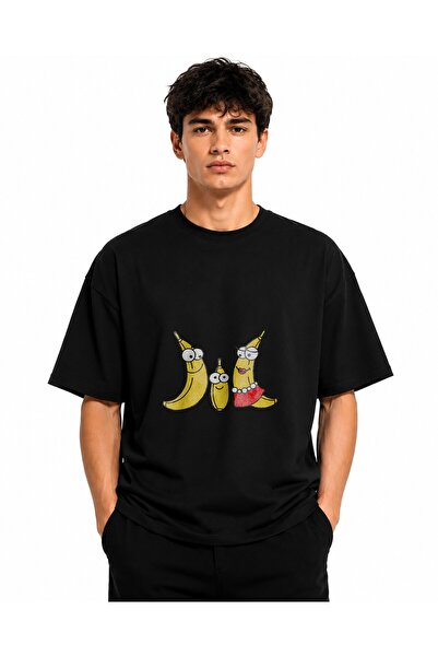 Inscriptie Tricou Unisex Bumbac Premium Casual " Familia Banana "