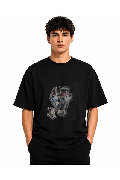 Inscriptie Tricou Unisex Bumbac Premium Casual " Pollution mask drawing "