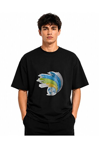 Inscriptie Unisex Premium Cotton Casual T-Shirt "Plane earth"