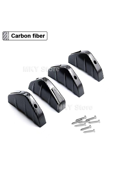choice2 Carbon 4pcs Universal ABS Car Modified Rear Bumper Diffuser Spoiler R...