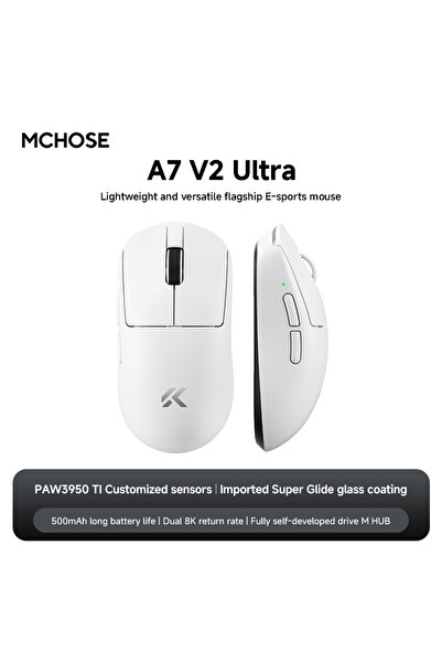 Choice6 White A7 V2 Ultra NEW MCHOSE A7 V2 E-sports Mouse Wireless Bluetooth ...