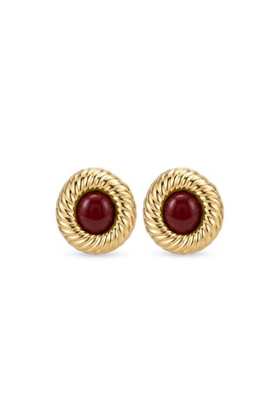 Charmist Steel Burgundy Lolin Earrings