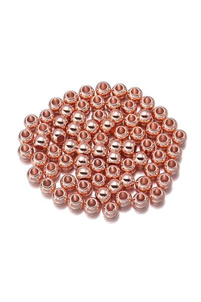 Choice11 4mm 100pcs Rose Gold 20-100pcs/lot CCB Big Hole Beads 4/5/6/8/10/12/...