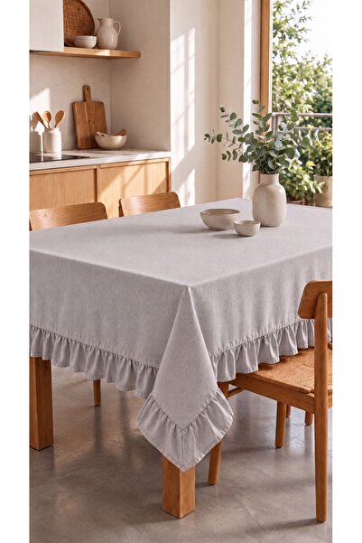 kesenegore Ruffled Cotton Fabric Tablecloth
